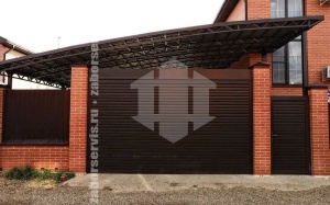 Навес для двух автомобилей пример 8