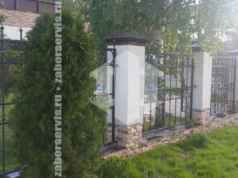 Кованый секционный забор 70 метров