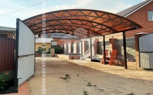 Навес для двух автомобилей пример 6