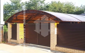 Навес для двух автомобилей пример 4