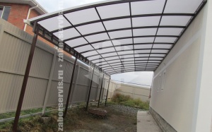 Полуарочный навес пример 9