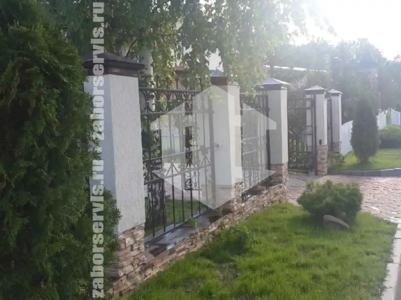 Кованый секционный забор 70 метров