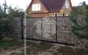 Забор из профнастила под камень 57 метров