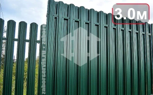 Забор из евроштакетника 3 метра высотой