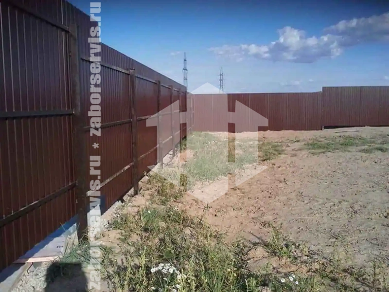 Забор из профнастила 39 метров