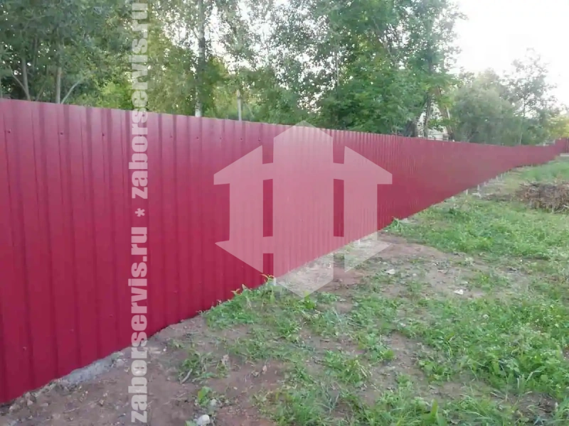 Забор из профнастила 80 метров